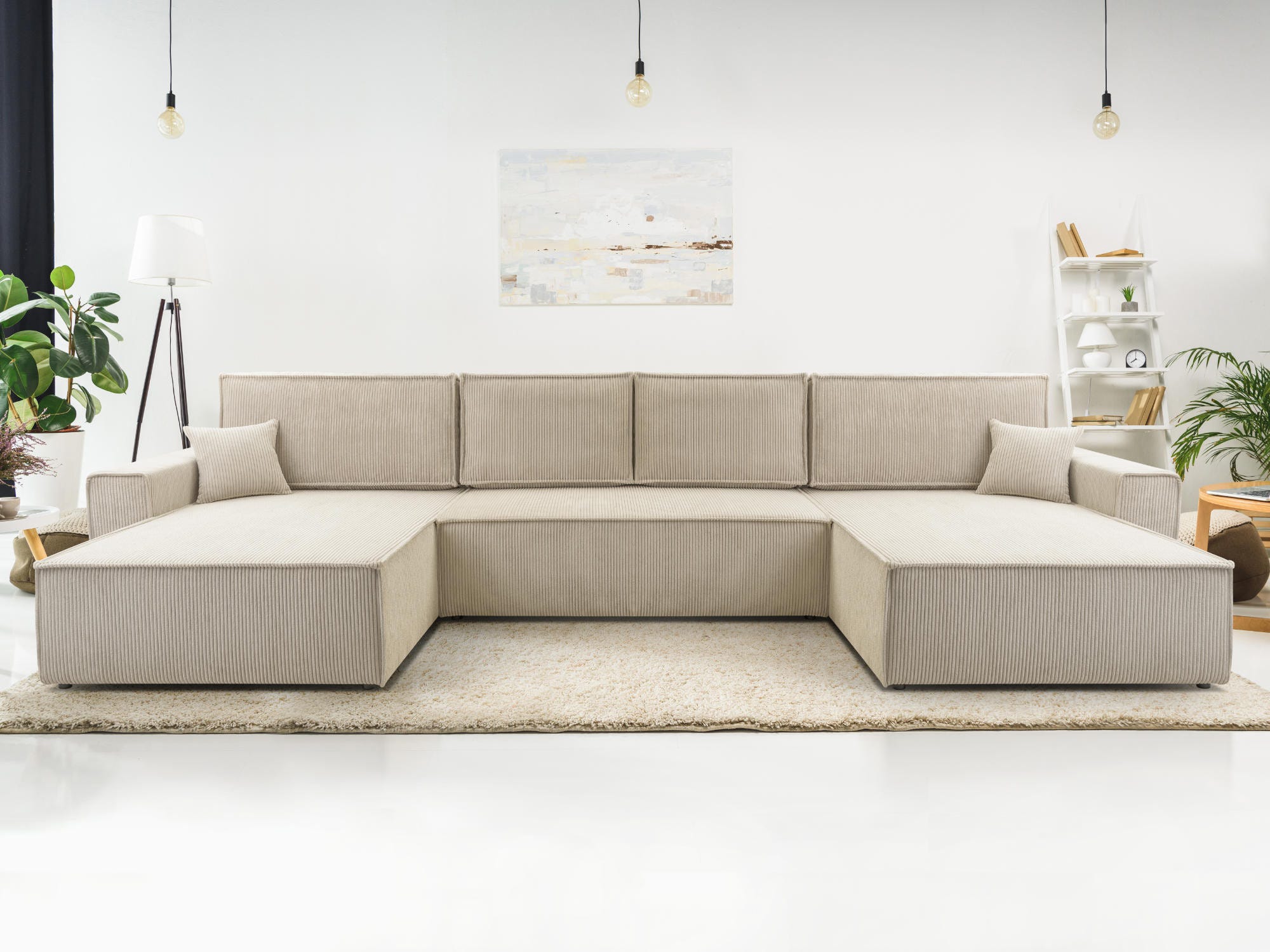Cosmopolitan Design - Canapé d'angle gauche panoramique Arendal 7 places en chenille rose | Veepee Cosmopolitan Design - Canapé d'angle gauche panoramique Arendal 7 places en chenille rose | Veepee