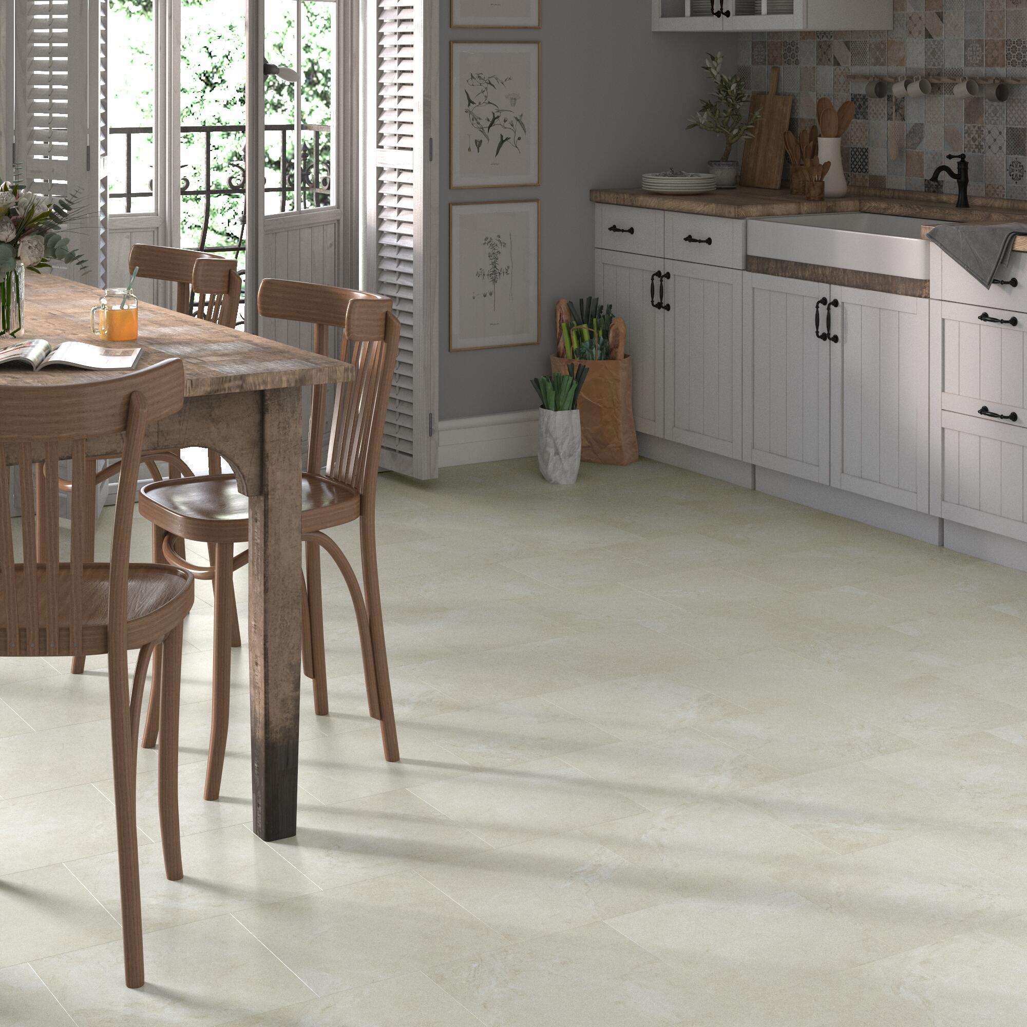 Baldosa de PVC adhesivo - Efecto mármol gris/beige - 2,05m²/22 baldosas - 5