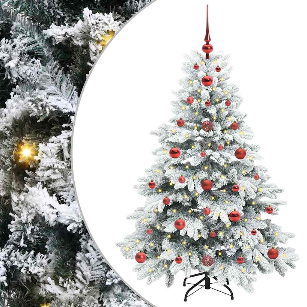 Sztuczna choinka z 150 diodami LED Zielony 120 cm PE i PVC