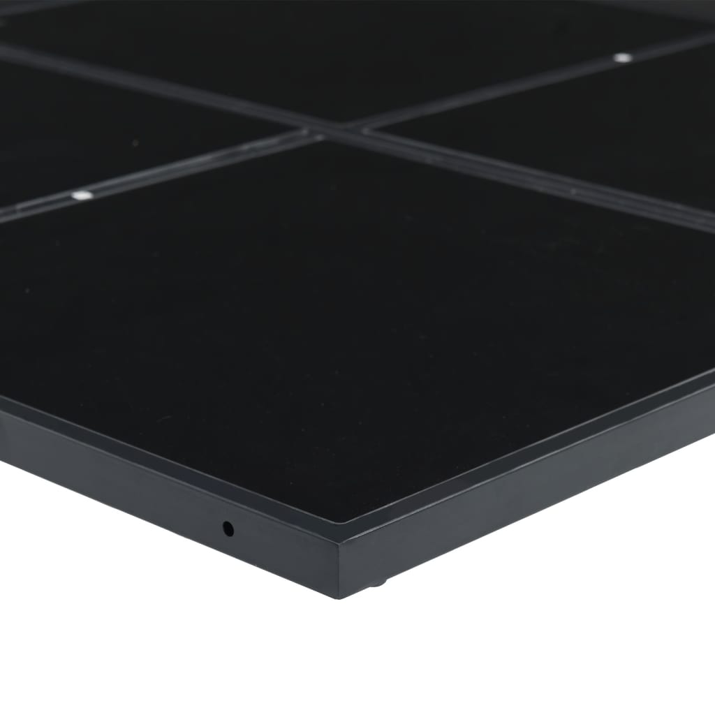 Set de muebles jardín 5 piezas con cojines ratán sintético negro - 6