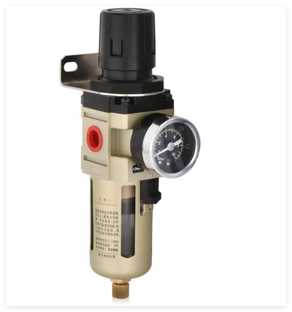 Regulator ciśnienia separatora wody, regulator sprężarki sprężonego powietrza z metalowym sitem, filtr 3/8 cala