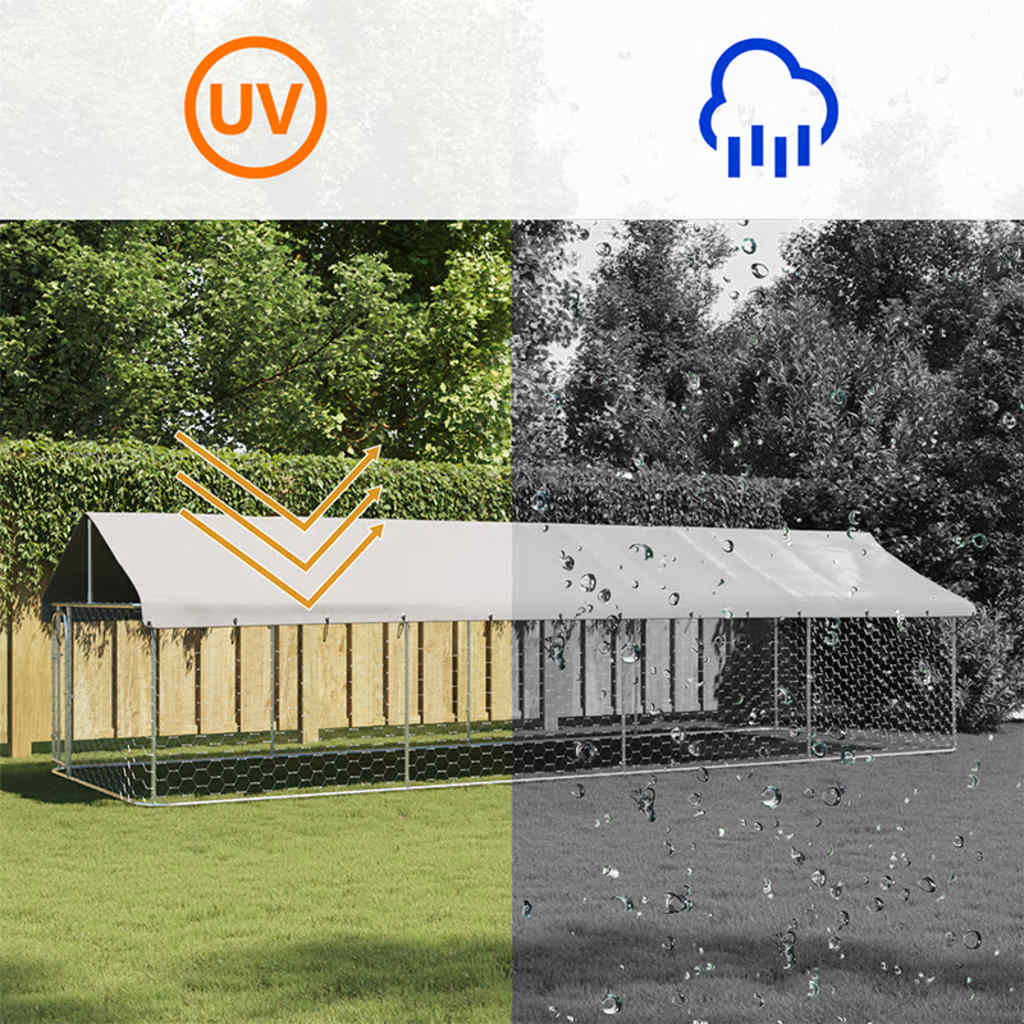 Gabbia per Cani da Esterno con Tetto 600x200x150 cm vidaXL - 8