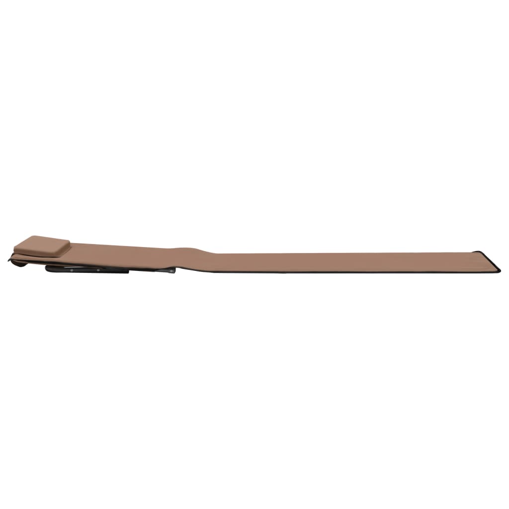 Tapis de plage pliants 2 unités en acier et tissu marron – ComfortXL - 8