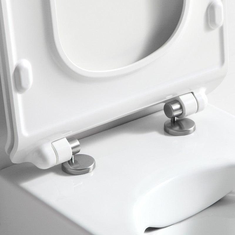 Cuvette Wc Suspendu Sans Bride Compact - 49 X 36 Cm - Abattant 