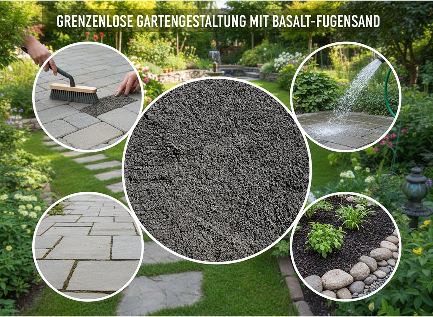 Sable de basalte gris anthracite 0/2 mm 12,5 kg | Leroy Merlin