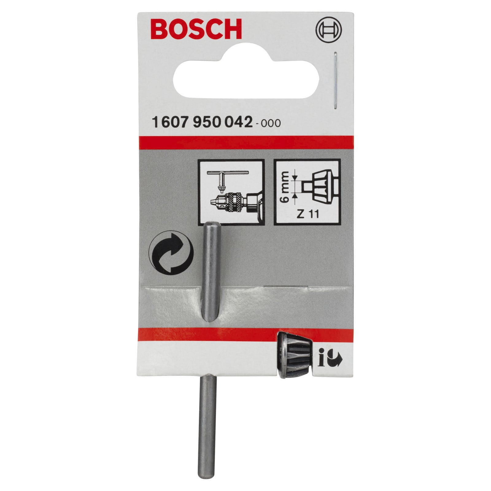 Klucz zamienny Bosch do uchwytu wiertarskiego z wieńcem zębatym ZS14, B, 60 mm, 30 mm, 6 mm - 1607950042 - 3