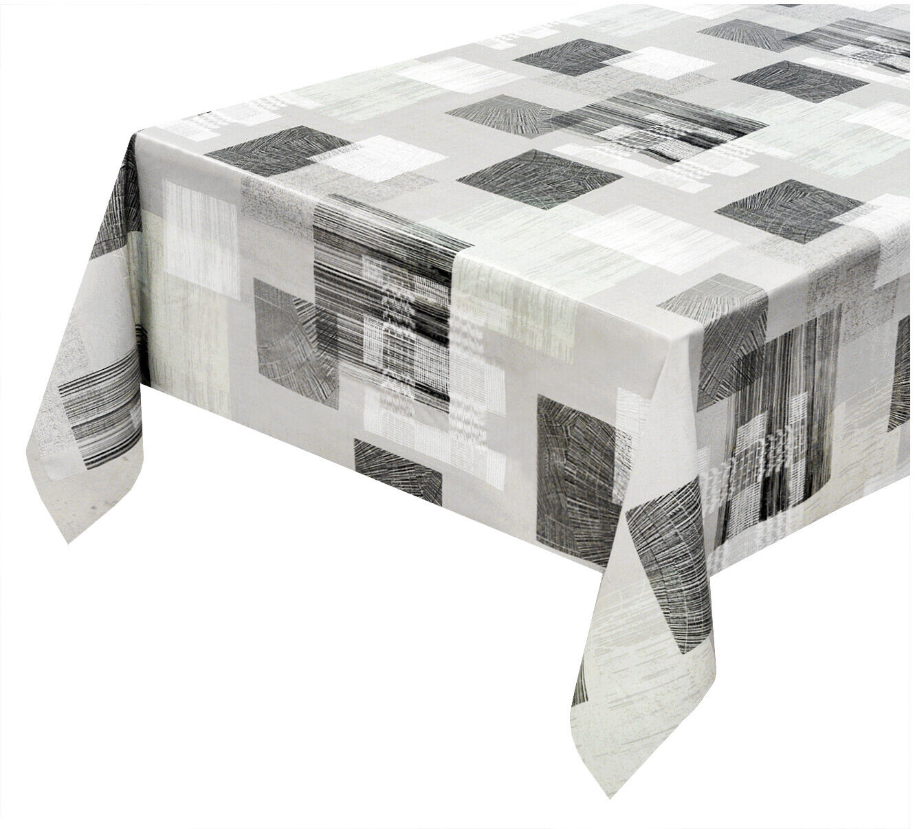 Mantel antimanchas cocina moderna 140x300 cm protector de cubremesa de lona gris