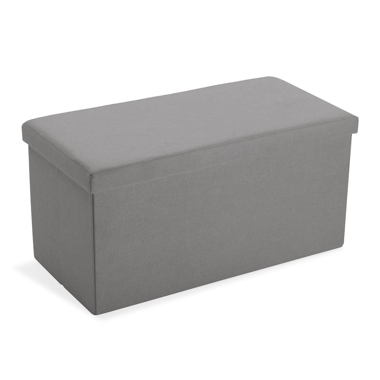 Coffre Amovible Versa De Style Contemporain, Dimensions (H X L X L) 37,5 X 38 X 76,5 Cm, Gris