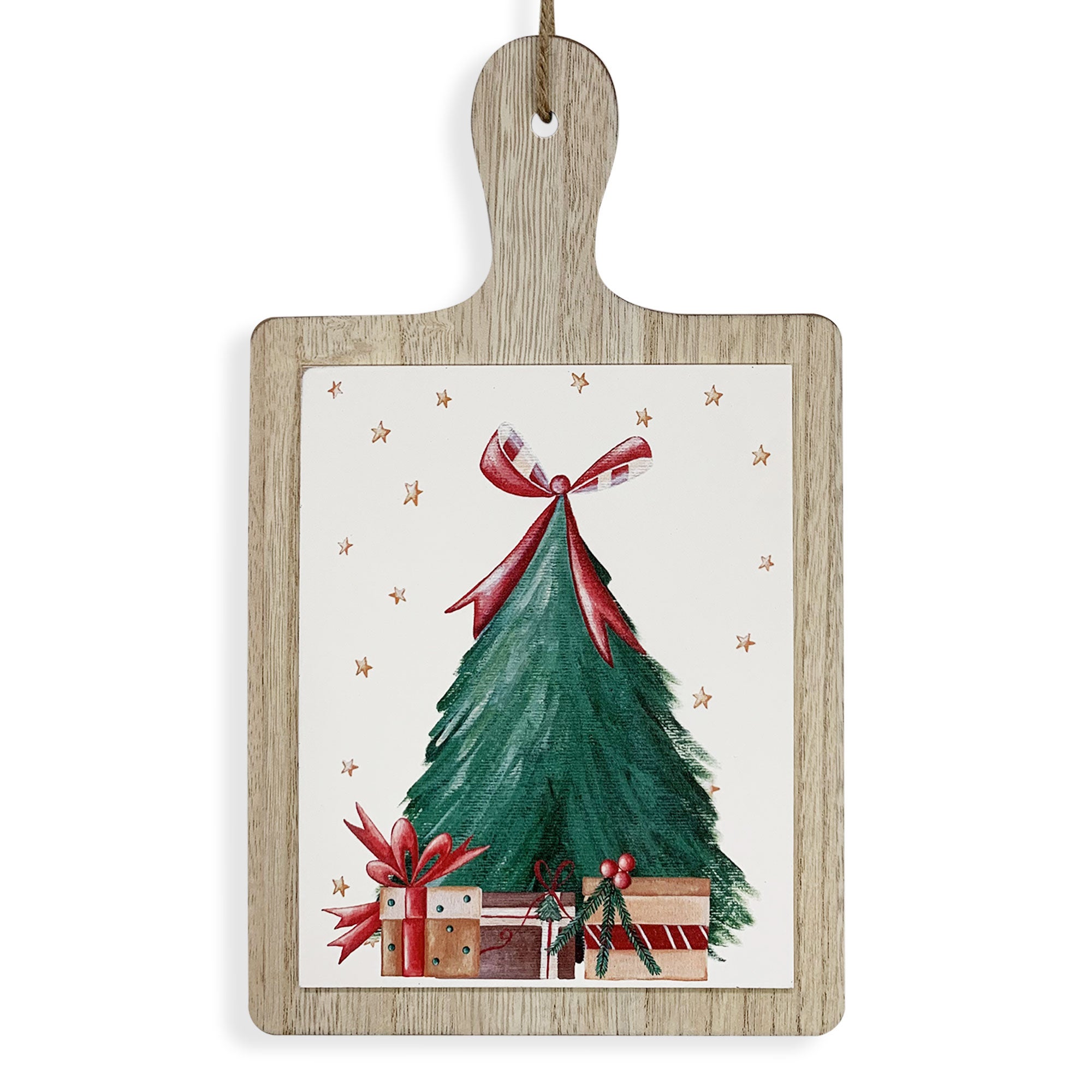 Sottopentola In Legno Natale: Set 3 Pezzi A Forma Di Albero Con Supporto, Decorazione Da Cucina - 2