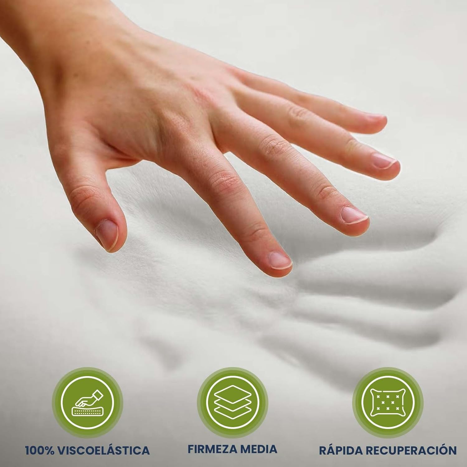 Almohada Viscoelástica 60 cm - Tejido Aloe Vera- Adaptable al Cuello - Doble Funda con Cremallera - Anti ácaros y Anti bacterias - Termorreguladora - 3