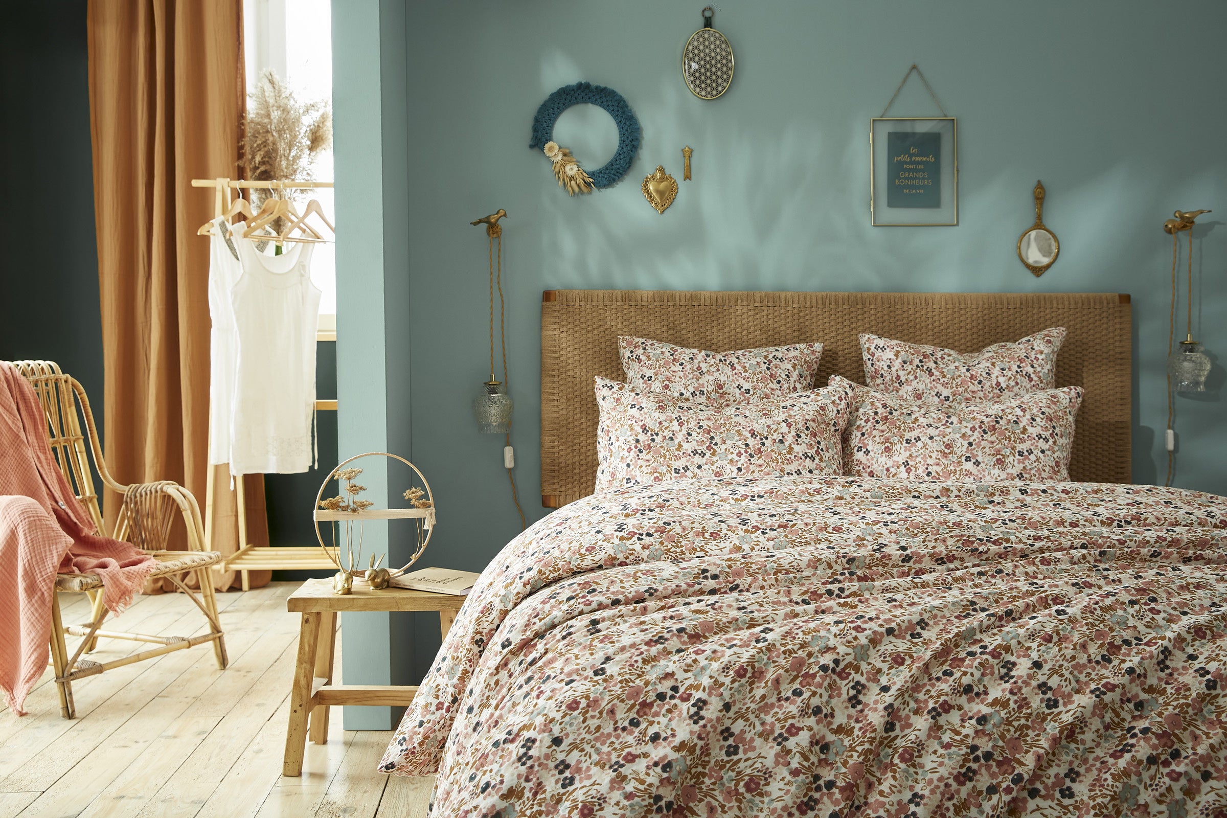 Housse de couette 240 x 220 cm – Double Gaze de Coton Imprimée – Capucine Pampa - 2