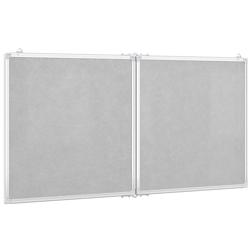 Tableau blanc magnétique pliable 120x60x1,7 cm aluminium - 4