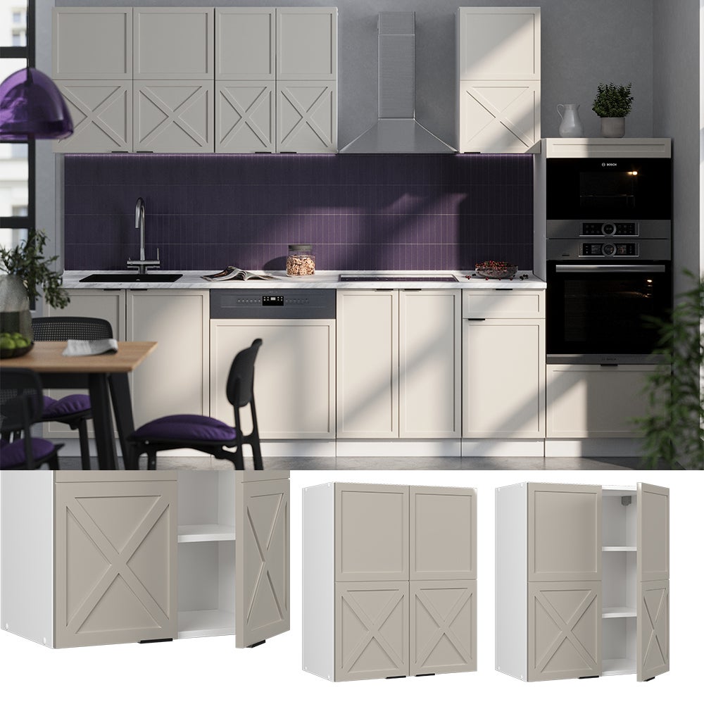 Vicco Elément haut de cuisine Fame-Line, GrisBeige, 60cm - 2