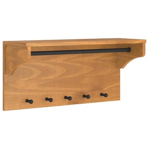 Sageme Appendiabiti da parete in legno, stile vintage, rustico, appendiabiti a 3 ganci in zinco pressofuso, per ingresso, bagno, camera da letto, cucina, parafanghi (3 ganci, legno di pineta