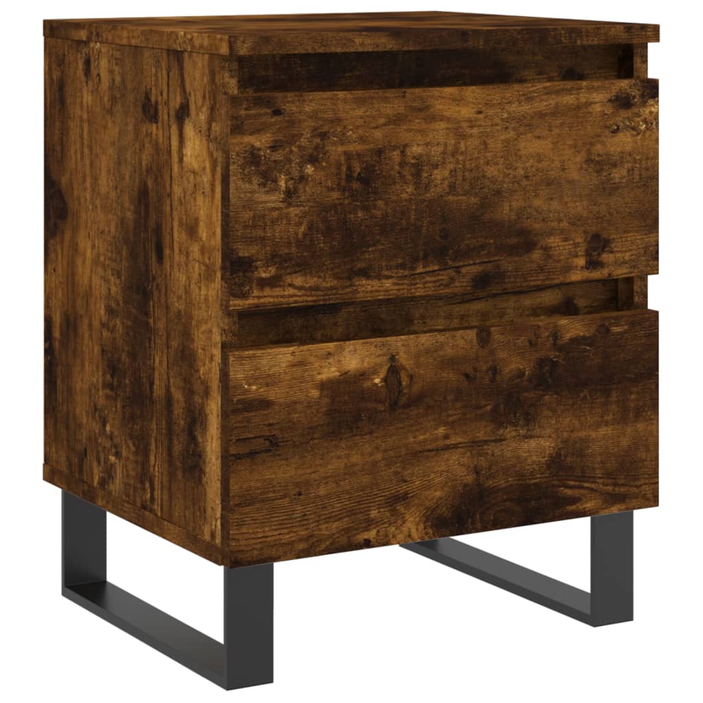 Table de chevet chêne fumé 40x35x50 cm bois d’ingénierie vidaXL - 2