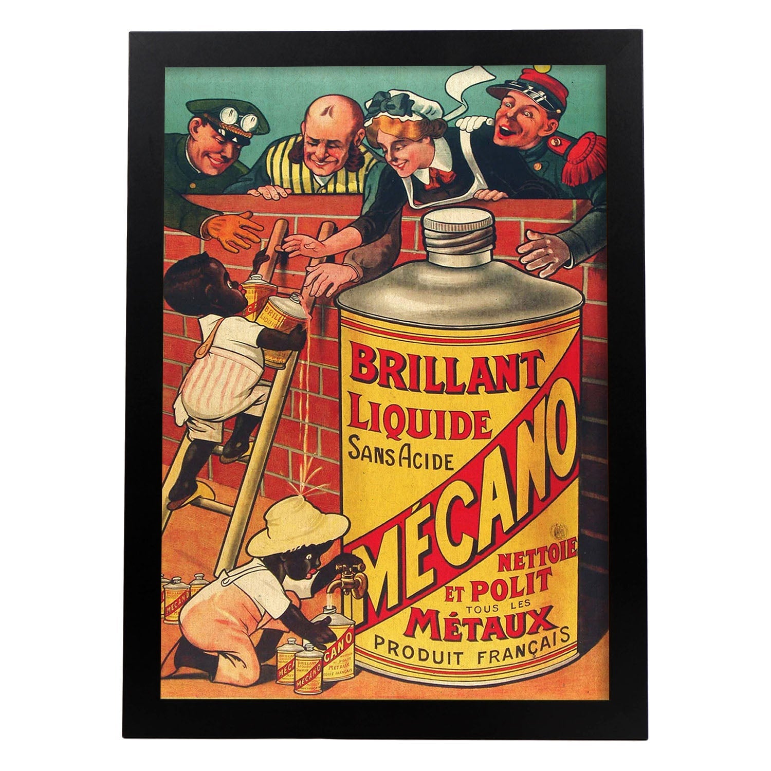 NACNIC Affiche ancienne. Publicité italienne vintage pour lubrifiant
