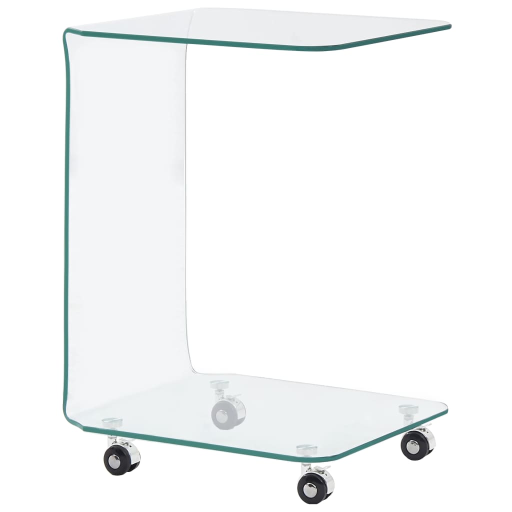 Tavolino Da Salotto Arley Yellowshop – Piano In Vetro Temperato 55x55 Cm, Gambe In MDF Cromo E Legno Naturale, Design Moderno