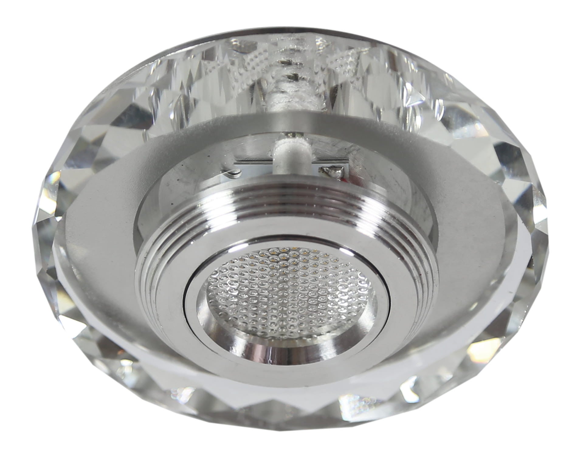 Oprawa stropowa sufitowa wpuszczana Ss chromowana srebrna LED 3W 3000K 150lm wym: 4,5 x 9,8 x 9,8 cm okrągła Candellux
