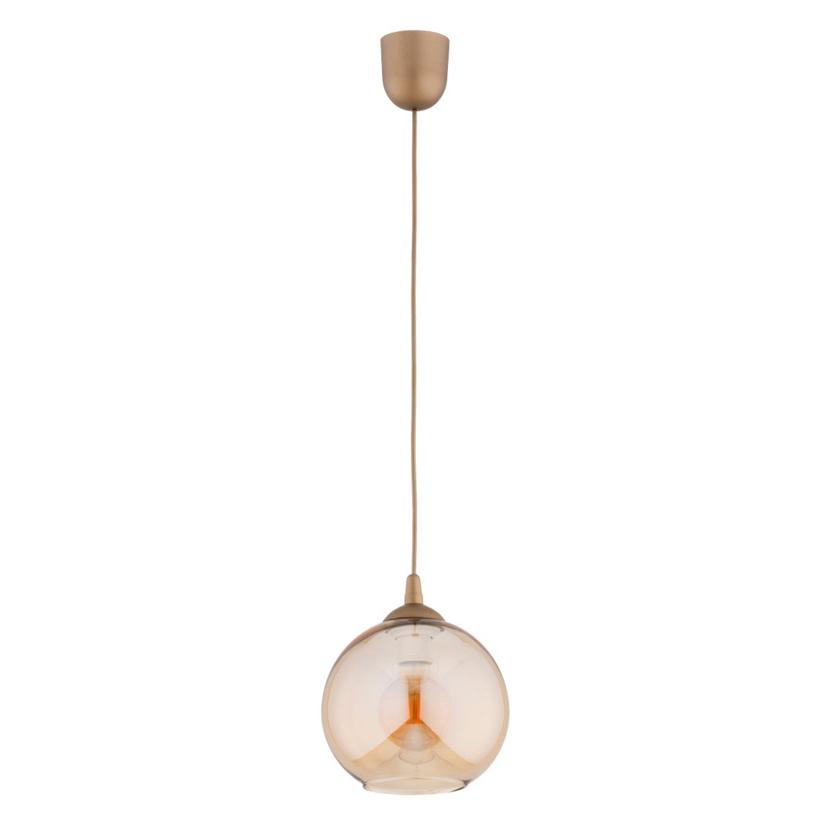 Lampa wisząca Wena złoto-bursztynowy 1xE27x15W nowoczesna wym: 90 x 20 x 20 cm metal Alfa