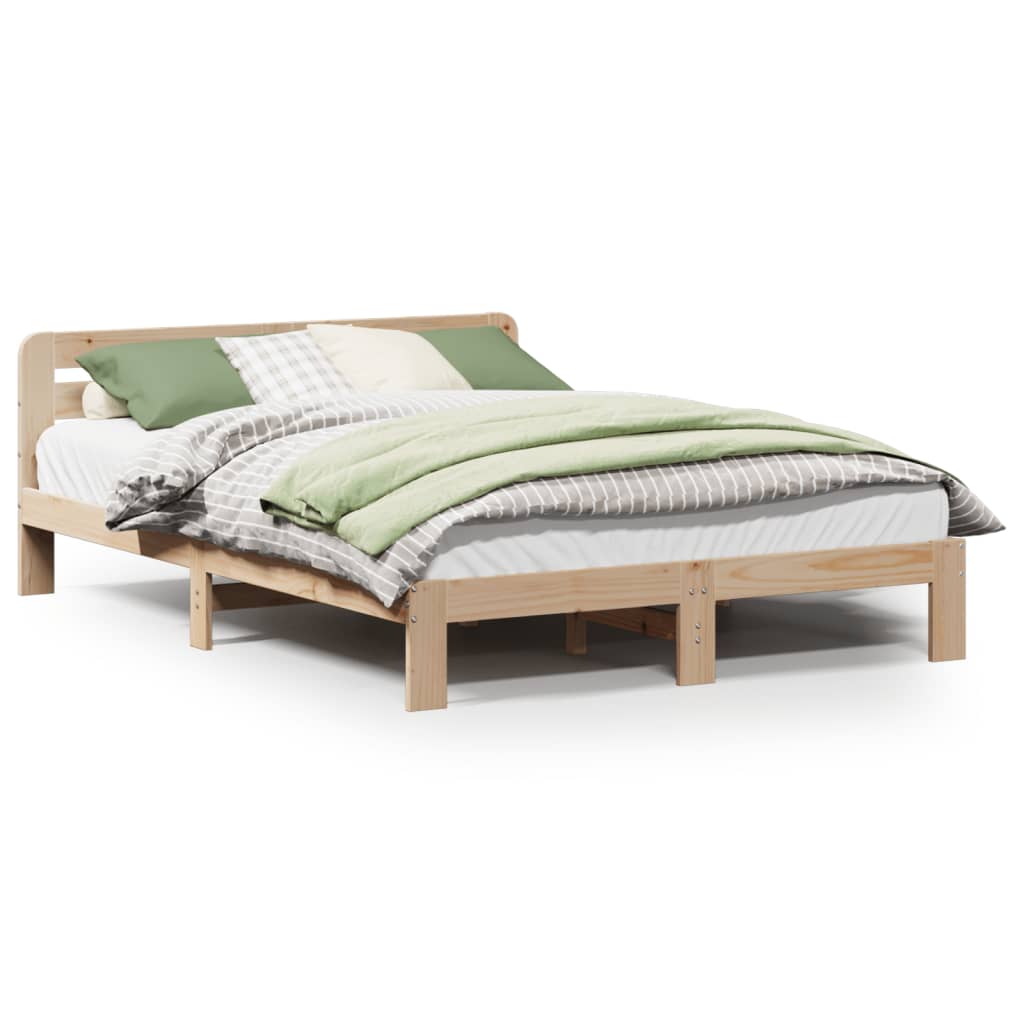 Łóżko Drewniane Rama Łóżka Sofa Brązowe Do Sypialni Pokoju 140x200 cm