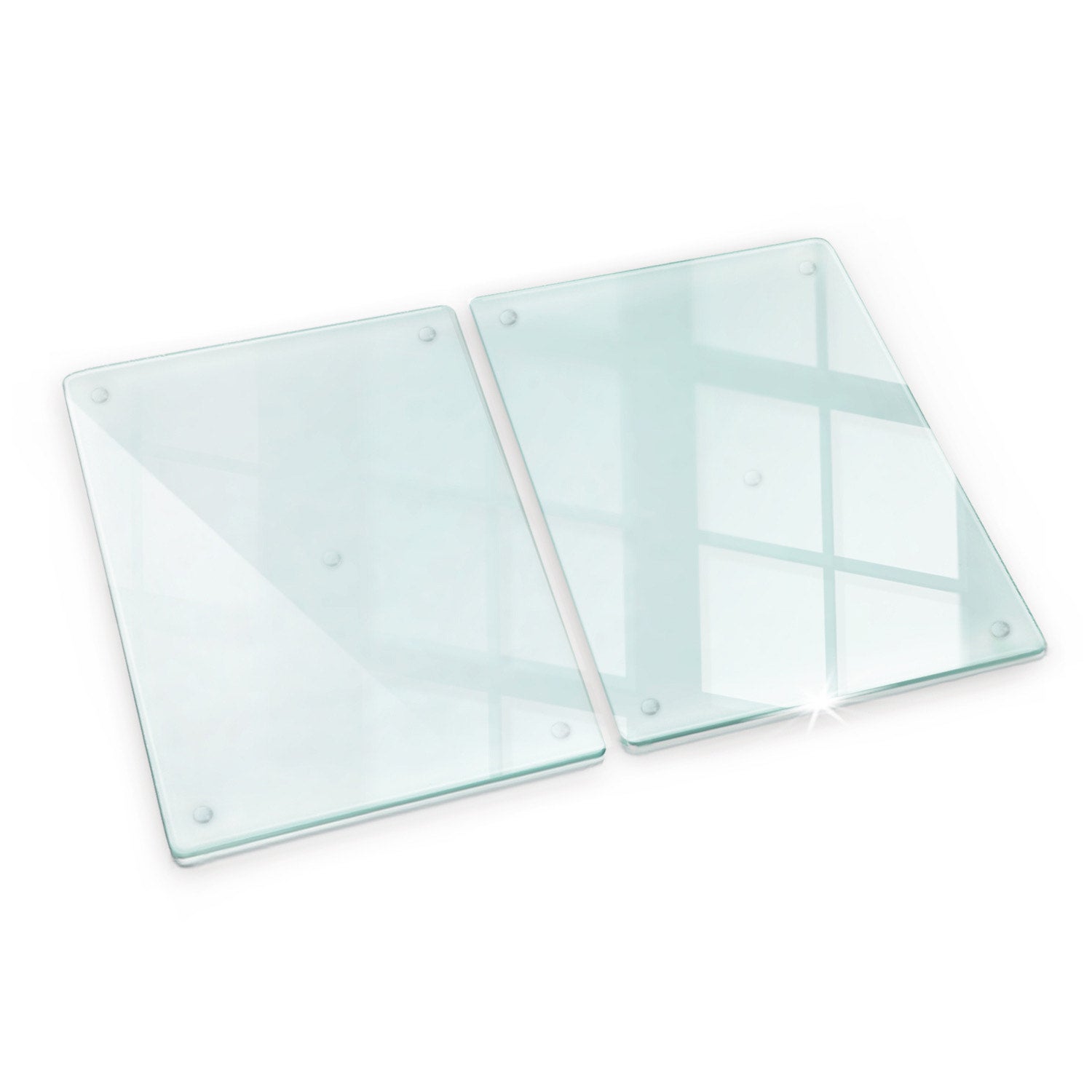 Zestaw dwóch desek transparentnych ze szkła hartowanego - ochrona blatu 2 szt. 40x52 cm - Tulup