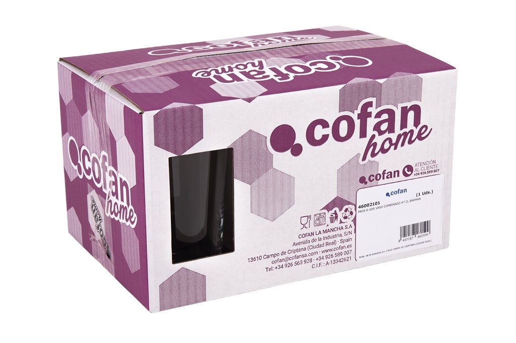 Confezione da 6 bicchieri da barman per cocktail (capacità 47cl) in vetro - 5