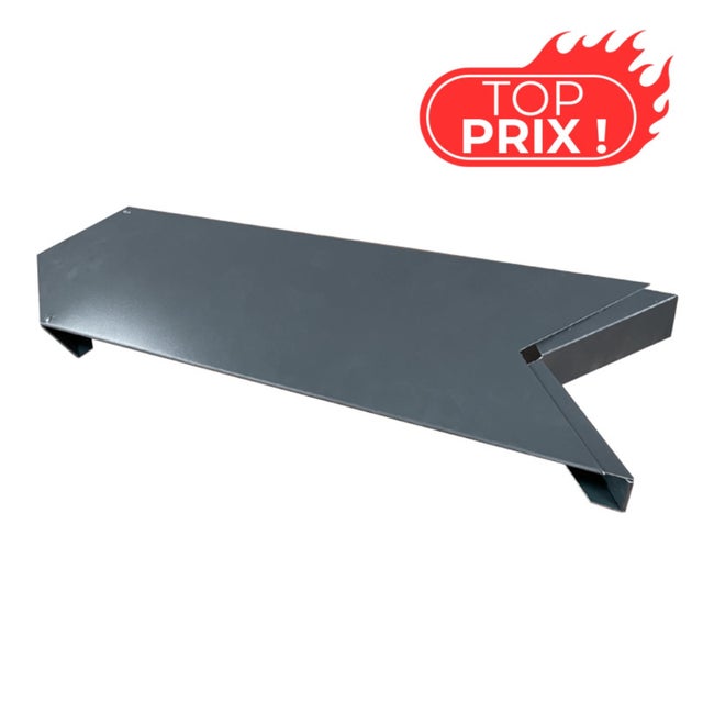 Angle 90° ECO50 pour couvertine acrotère - Gris Anthracite - RAL 7016 - 8/10e - ALUHOME