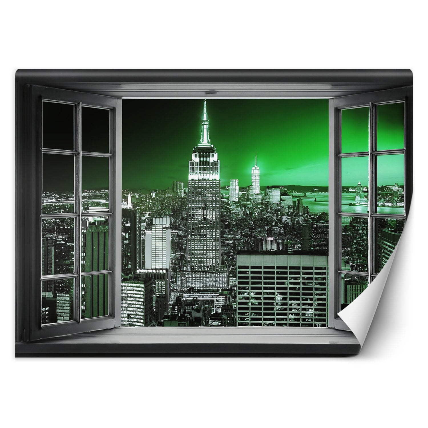 Fototapeta, Widok z okna Miasto Budynki Abstrakcja 150x105