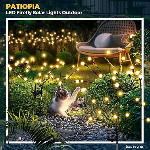 Lampe solaire luciole,2 Pièces8LED lumiere solaire exterieur IP65 Étanches d'Extérieur,pour Jardin,Patio,Cours - 8
