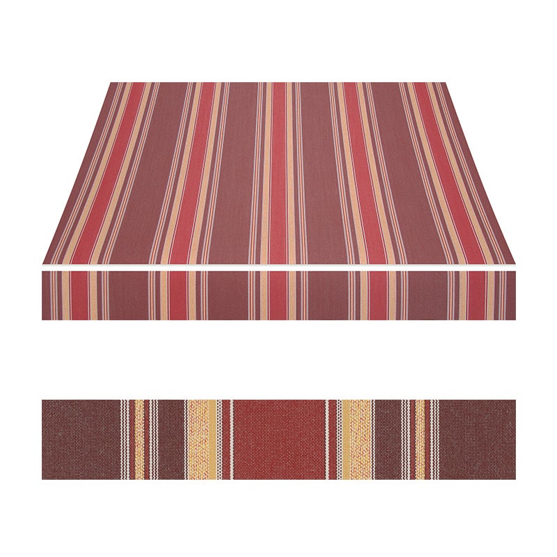 Bandeau D'Auvent Store Toile Rouge 2,8x0,2 M - Remplacement Pour Cadre De 3 M - Extérieur Balcon Terrasse