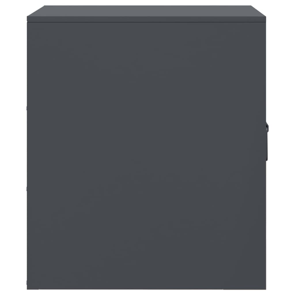 Comodino Antracite 34,5x39x44 cm in Acciaio vidaXL - 8
