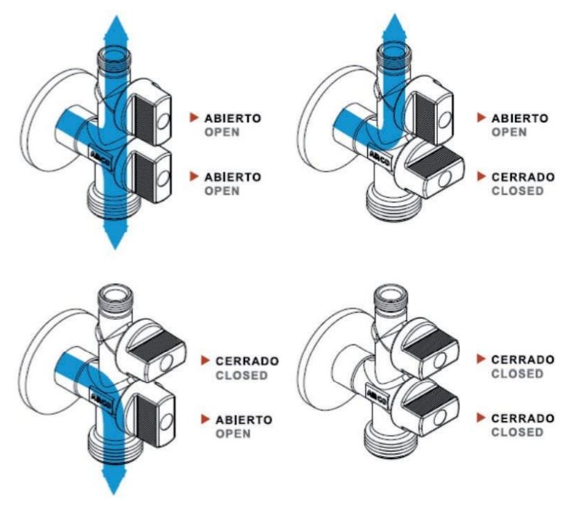 Robinet d'arrêt double 1/4 de tour pour machine à laver - Arco - 3