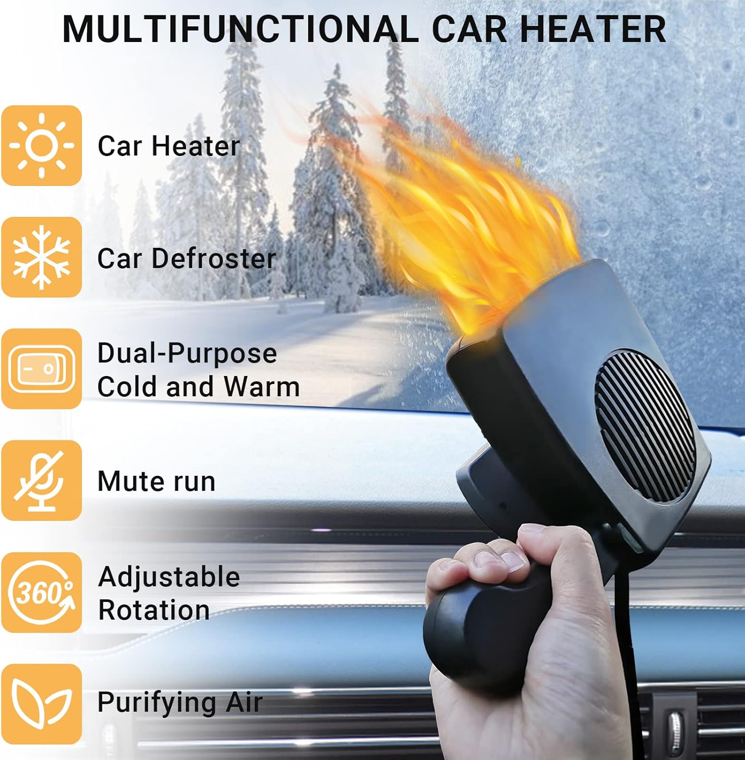 Radiateur soufflant Chauffage Voiture Ventilateur 12v,Chauffage De
