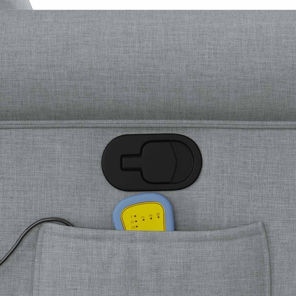 Fauteuil de massage | Fauteuil de relaxation | Chaise de relaxation inclinable Gris clair Tissu CFW835335 - 8