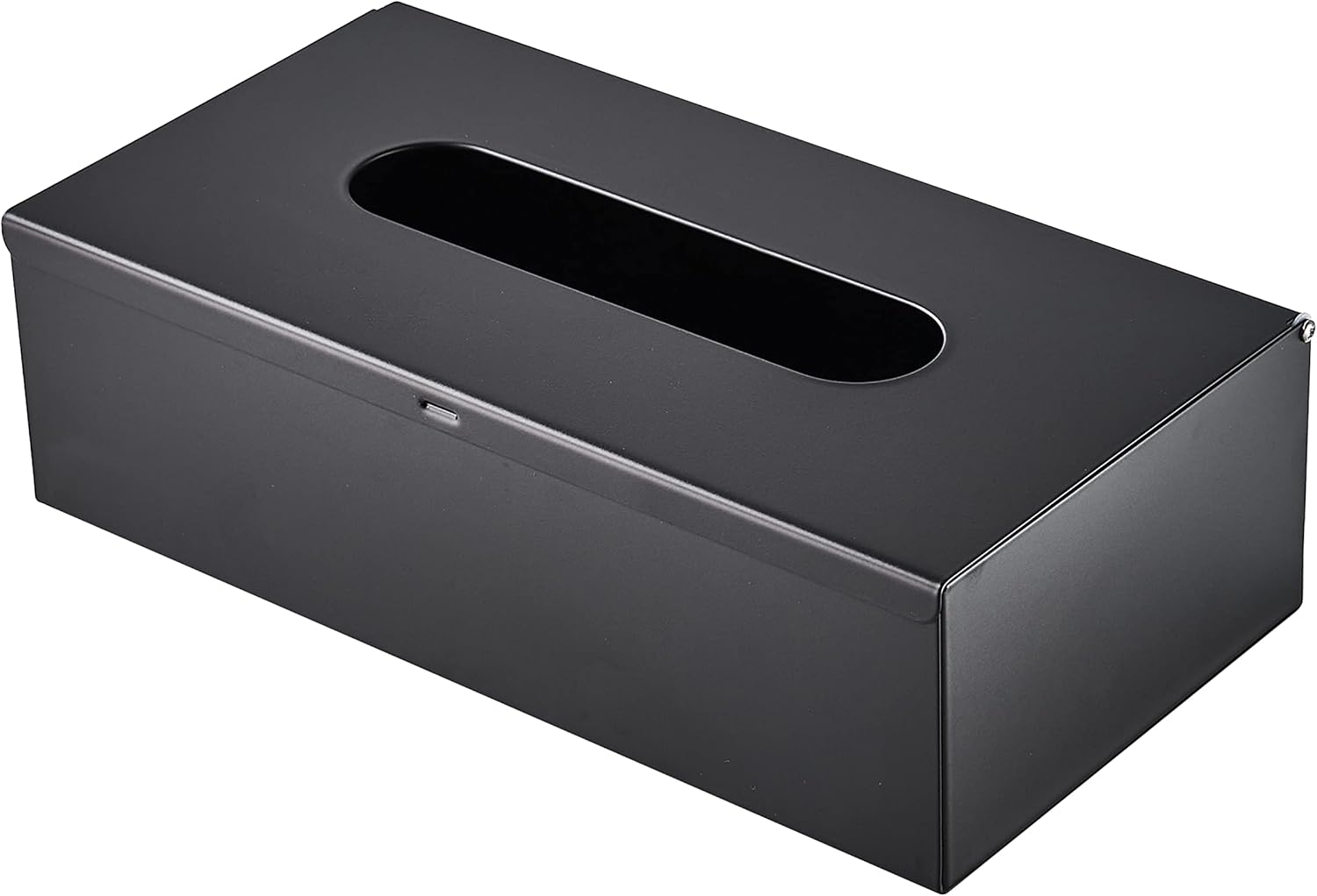 Couvercle de boîte à mouchoirs en acier inoxydable – convient pour les chambres, salles de bain itp. – 1 pièce, noir