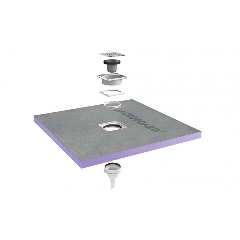 Jackon plato de ducha aqua centrado 1000x1000x40mm con desagüe vertical libre (4512088 + 4512008)