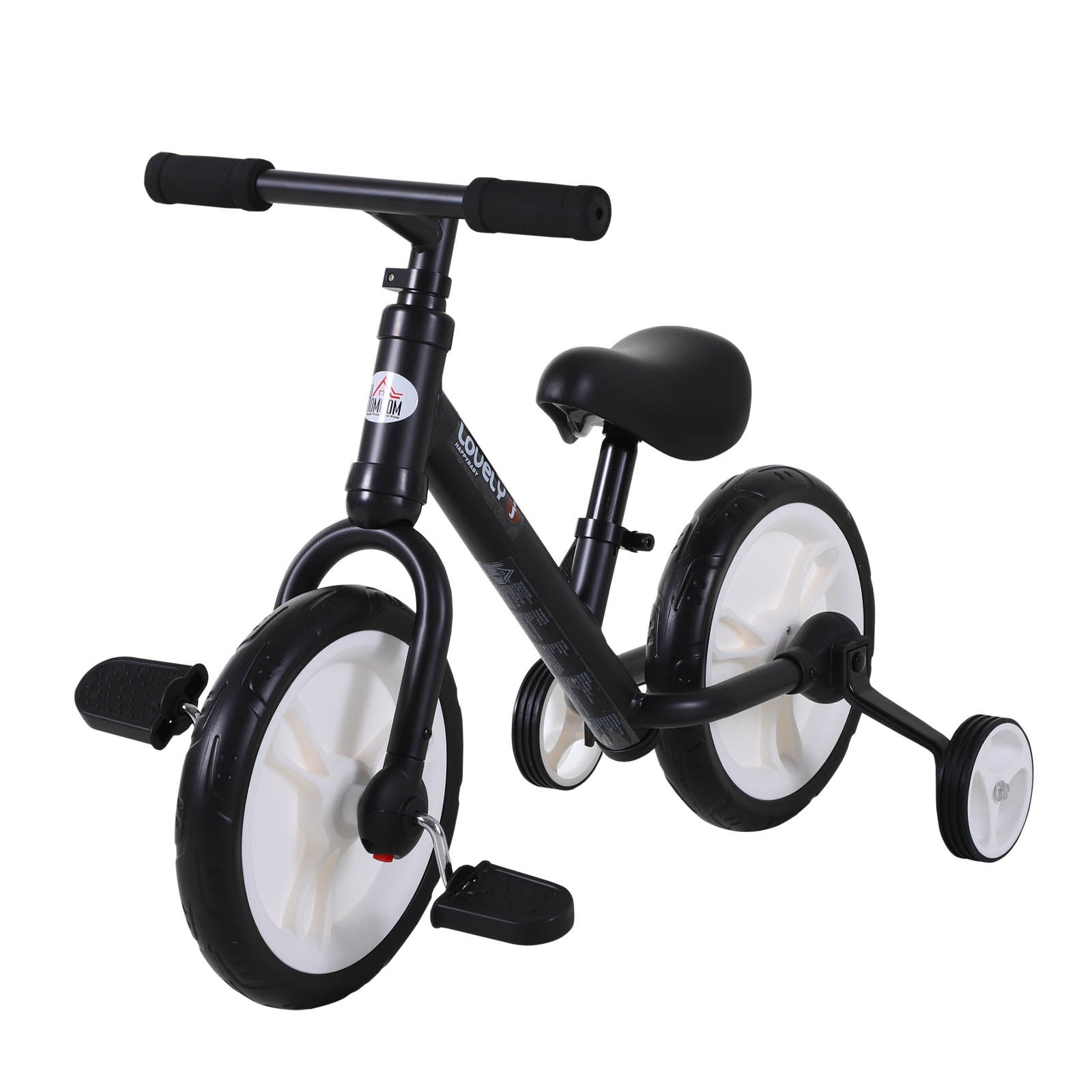 Draisienne pour enfants, roues EVA, siège réglable, noir, ECOTOYS