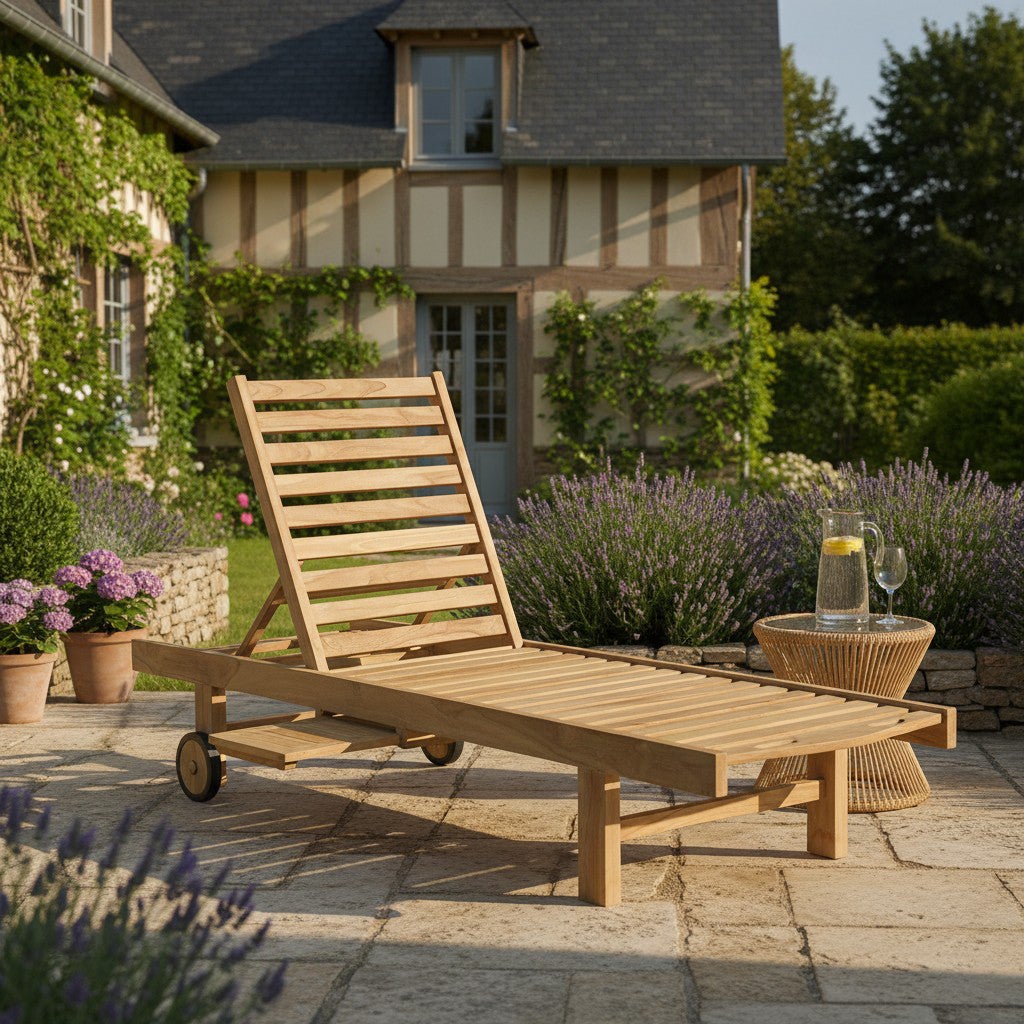 Bain de Soleil en teck massif Palawan - 8