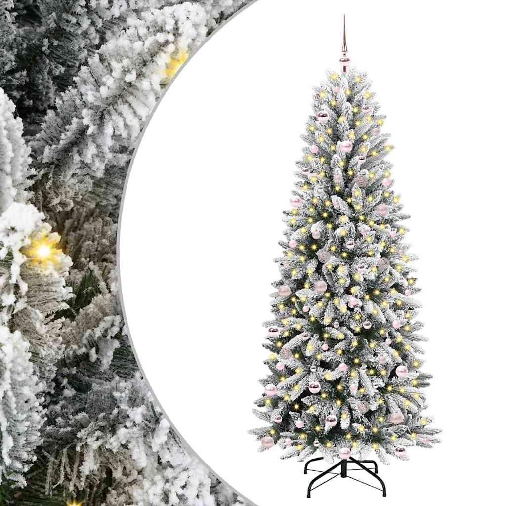 Sztuczna choinka Biały 93 x 93 x 240 cm PVC, Plastik, Stal i PE