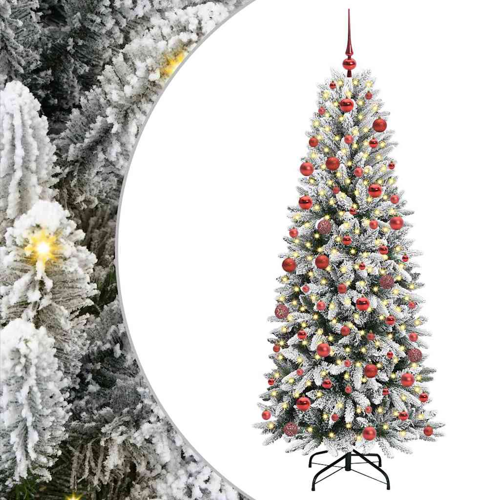 Sztuczna choinka Biały 73 x 73 x 180 cm PVC, Plastik, Stal i PE