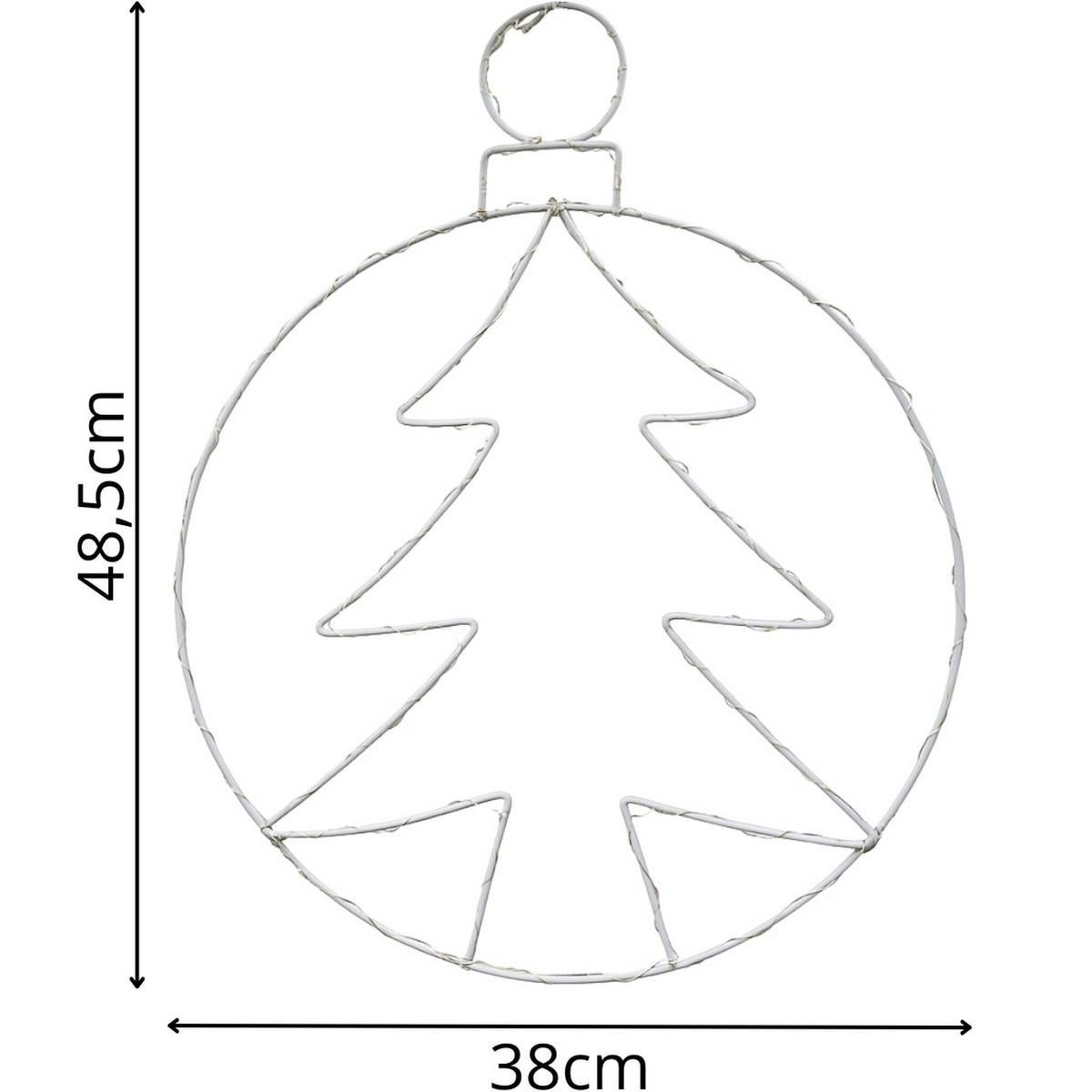 Dekoracja okienna świetlna choinka 250 Led timer 48,5 cm ciepły biały - 4