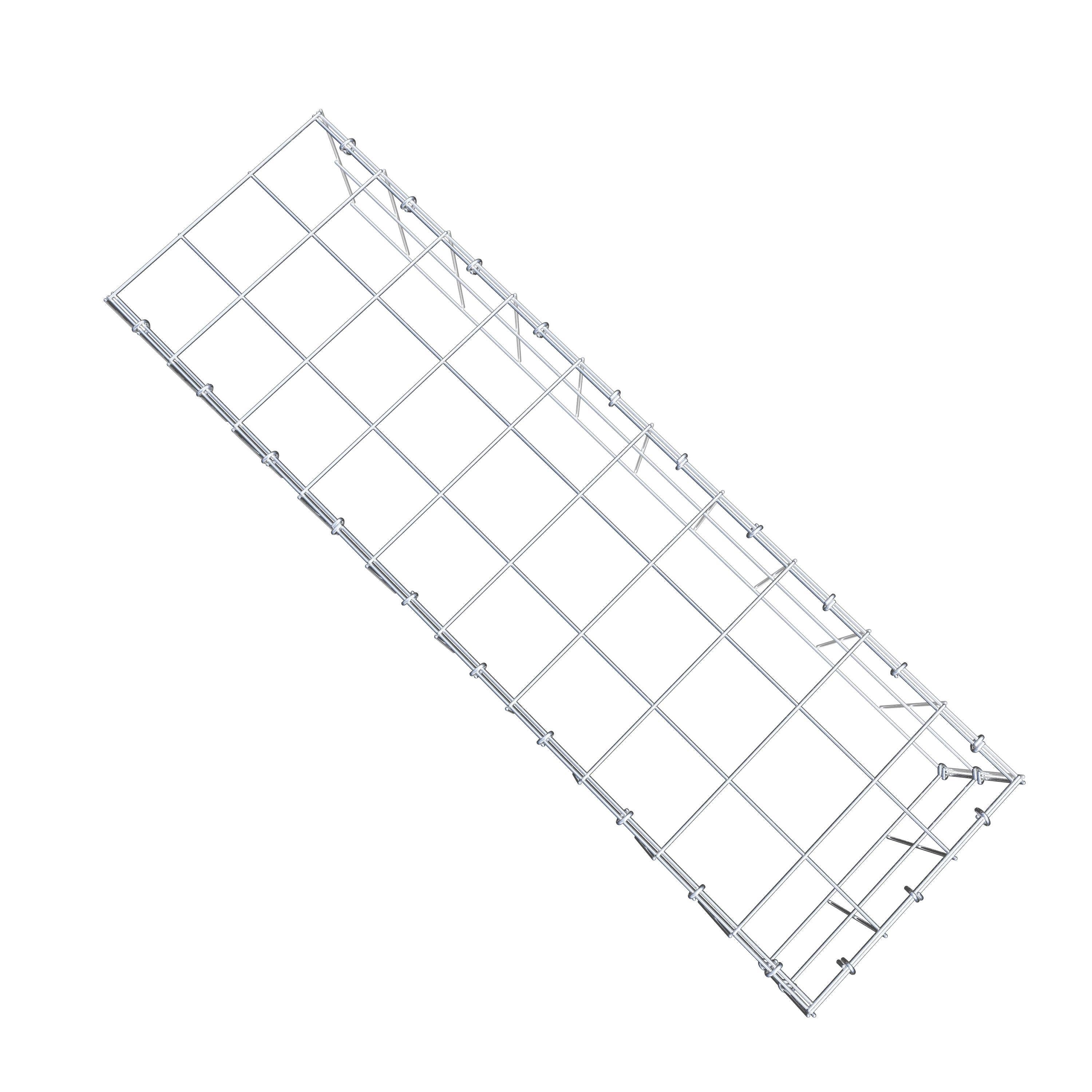 Gavión para ampliar y apilar, 100x20x30cm (LxHxP), malla 10 x 10cm, sin rejilla frontal ni inferior - 8