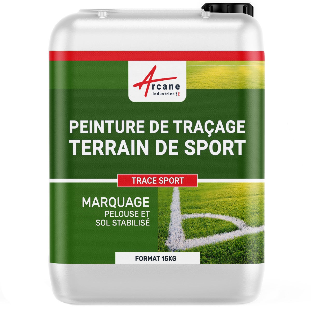 PEINTURE TERRAIN DE FOOTBALL RUGBY - TRACE SPORT - 15 kg Blanc - ARCANE ...