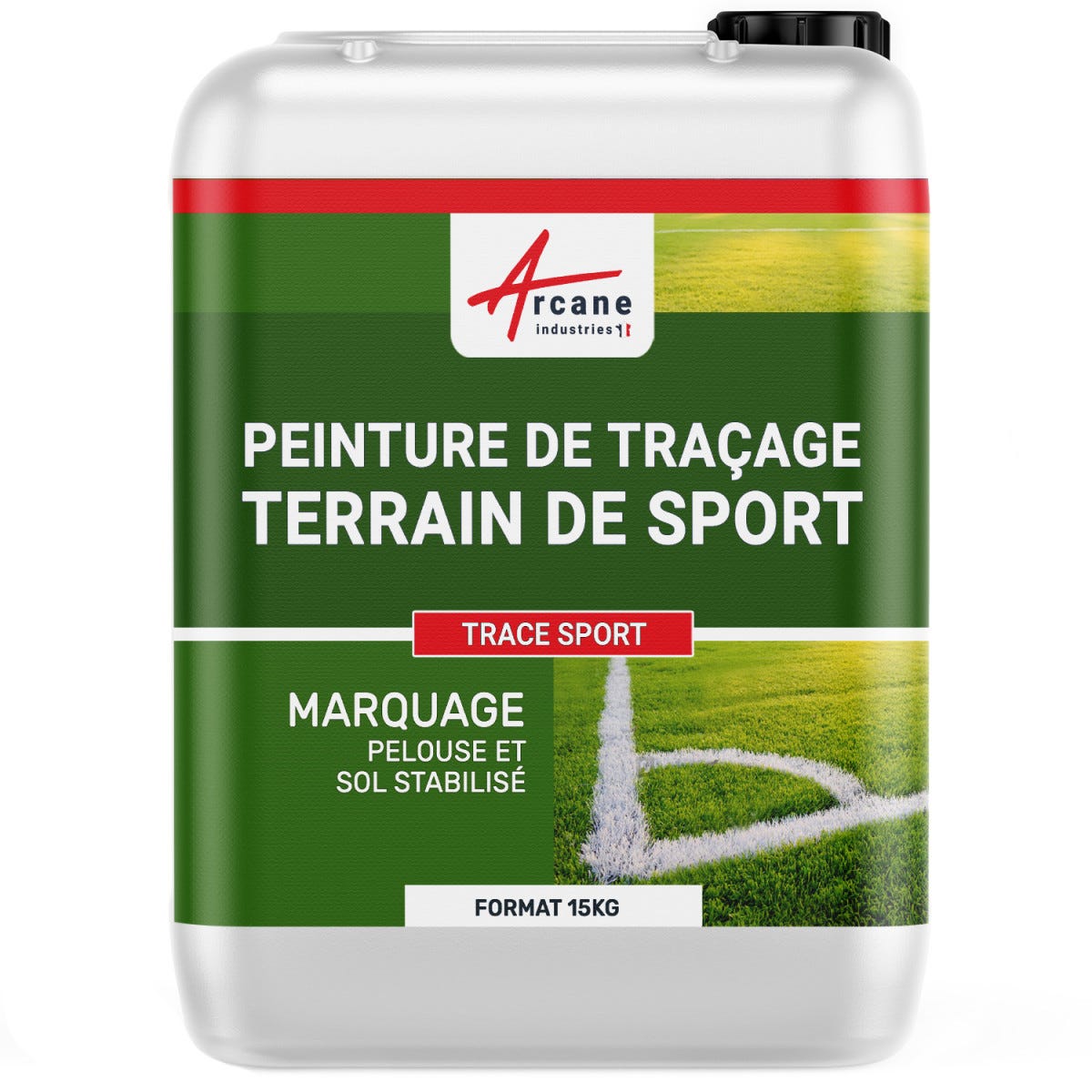 PEINTURE TERRAIN DE FOOTBALL RUGBY - TRACE SPORT - 15 kg Blanc - ARCANE ...