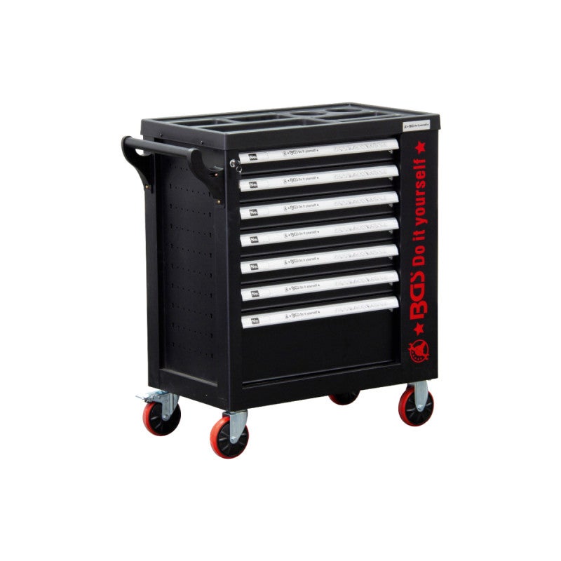 Servante D'atelier BGS Technic PRO - 10 Tiroirs + Armoire + Plateau Bois - Organisation Ultime