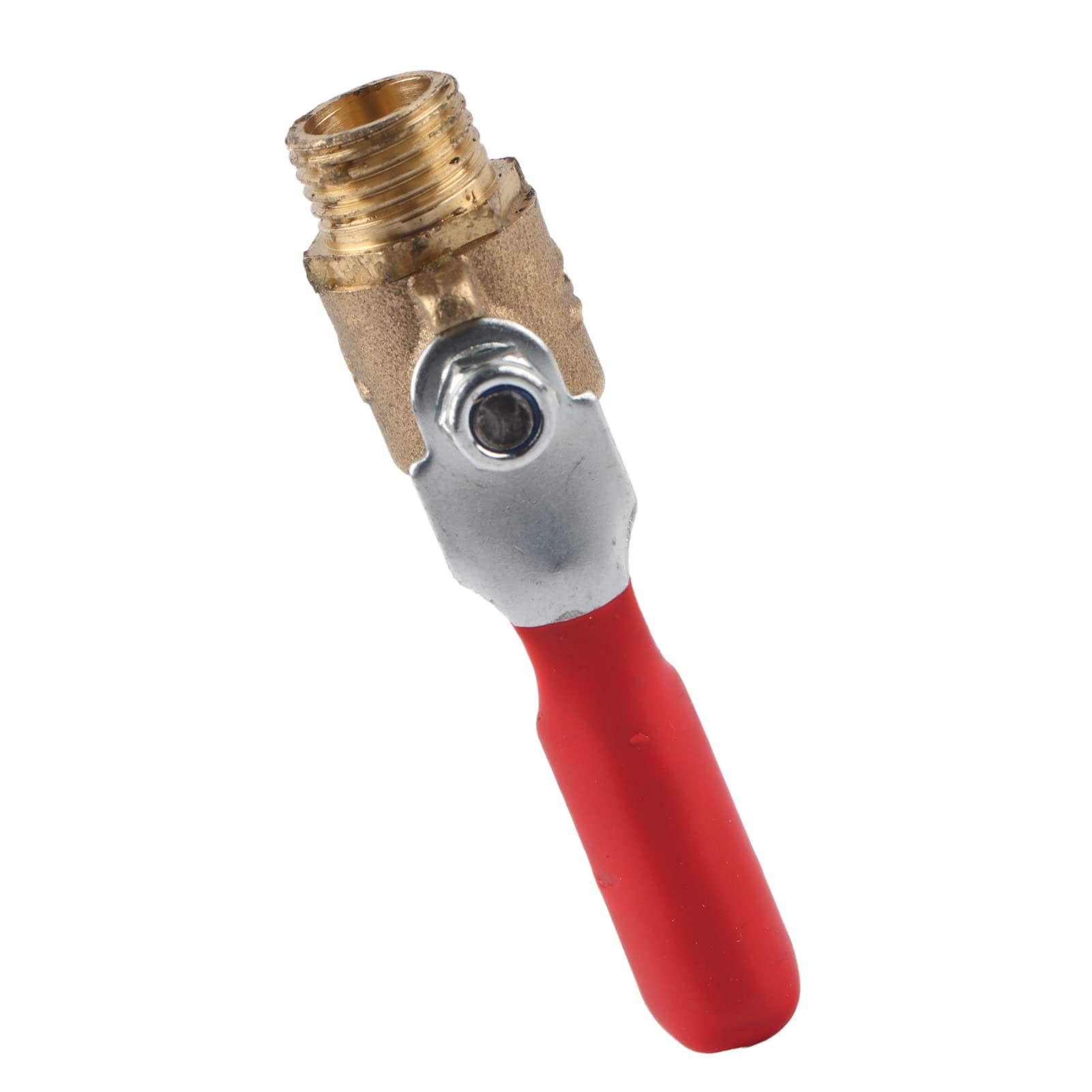 Lot de 5 vannes à boisseau sphérique à double filetage mâle G1/4 en laiton pour compresseur d'air - 4