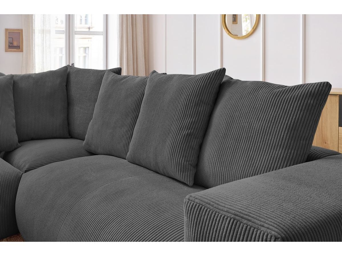 BOBOCHIC Canapé d'angle fixe modulable VOLTAIRE avec 1 chauffeuse 2 places, 1 angle et 1 chauffeuse 1 place Gris foncé Angle gauche - 5