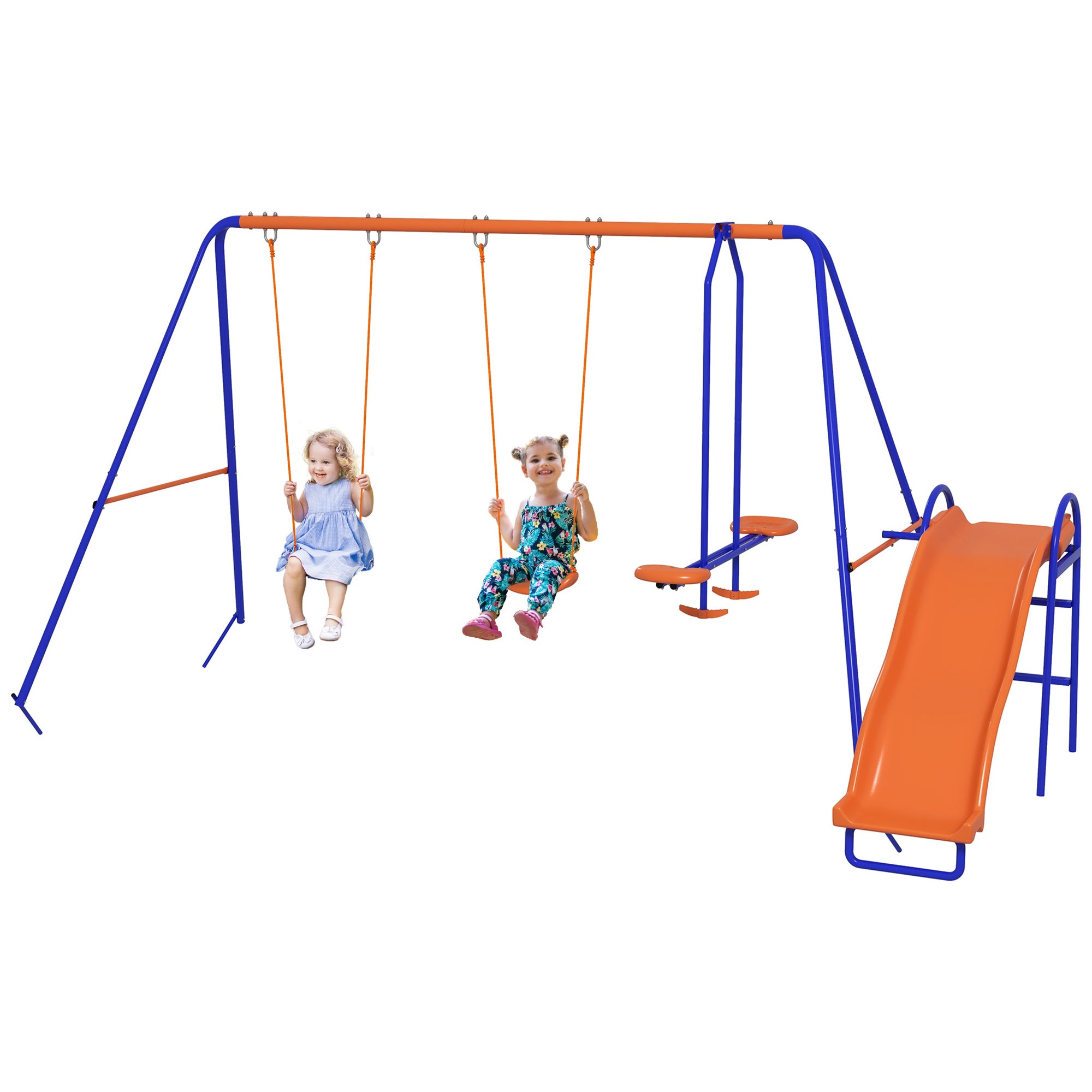 Columpio Infantil OUTSUNNY Metal PE Multicolor 367x192x180 cm 344 080V00MX Leroy Merlin