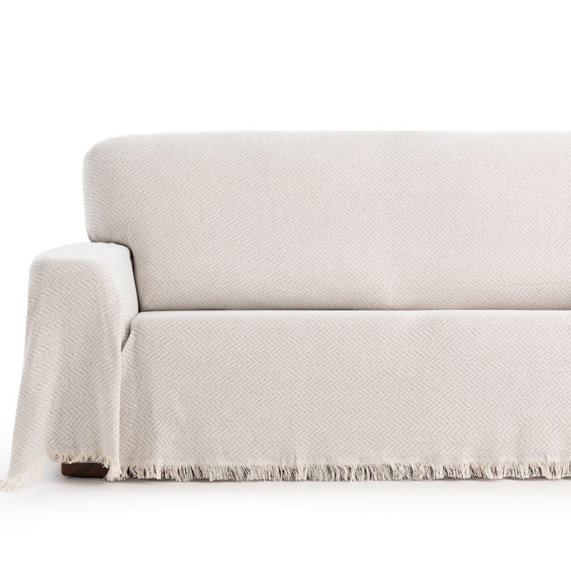 Maxifundas- colcha foulard multiusos zen 180x260cm, gris claro. colcha multiusos sofa, cubrecama, plaid para cama.
