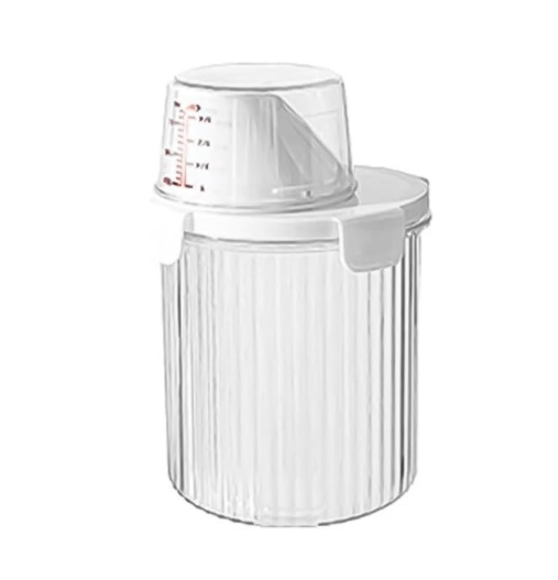 Hermetyczne plastikowe pudełko do przechowywania z dzióbkiem, pokrywką z miarką, pojemnikami do przechowywania (małymi)